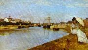 Berthe Morisot The Harbor at Lorient, National Gallery of Art, Washington oil painting artist